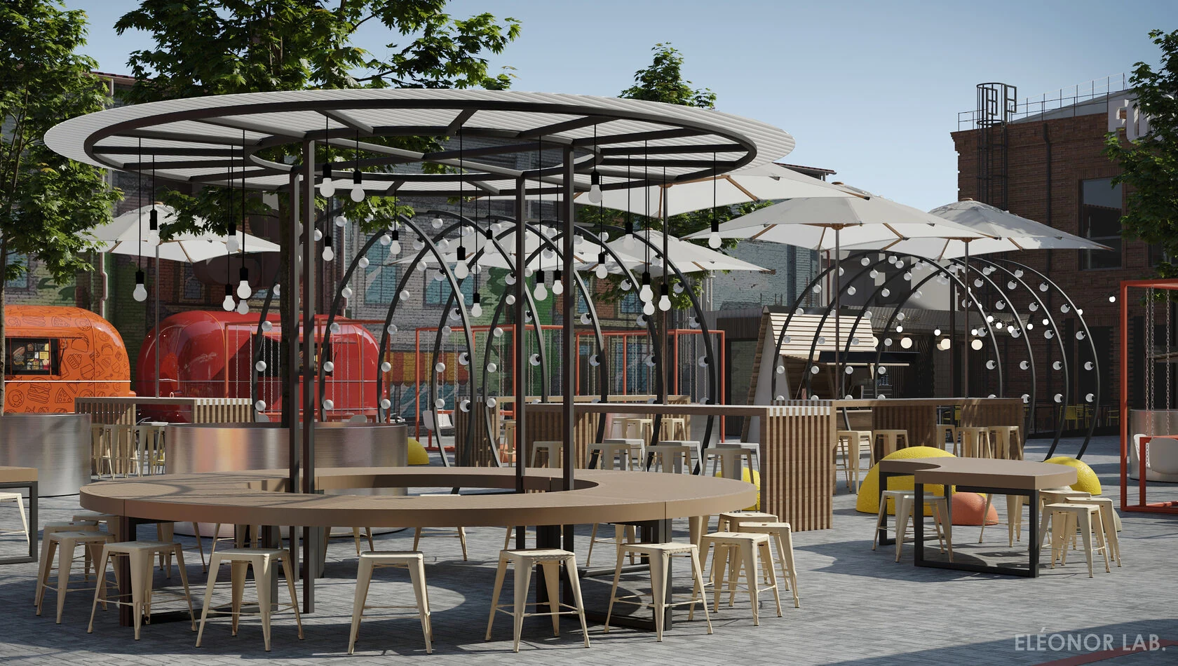 Уличный «Фудмаркет» в Краснодаре, ракурс 2