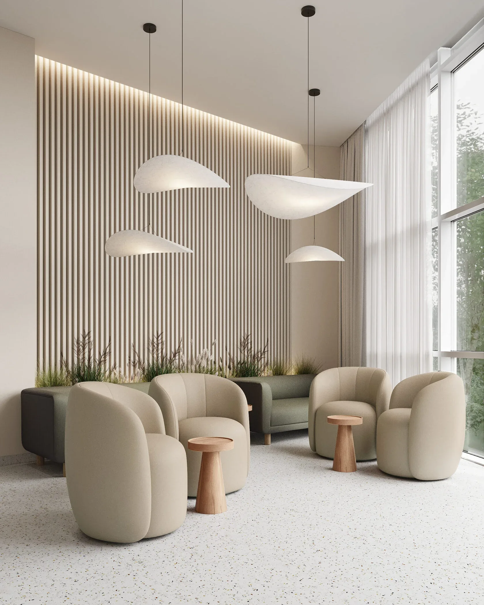 Клиника Екатерининская на Конгрессной, ресепшн, ракурс 2