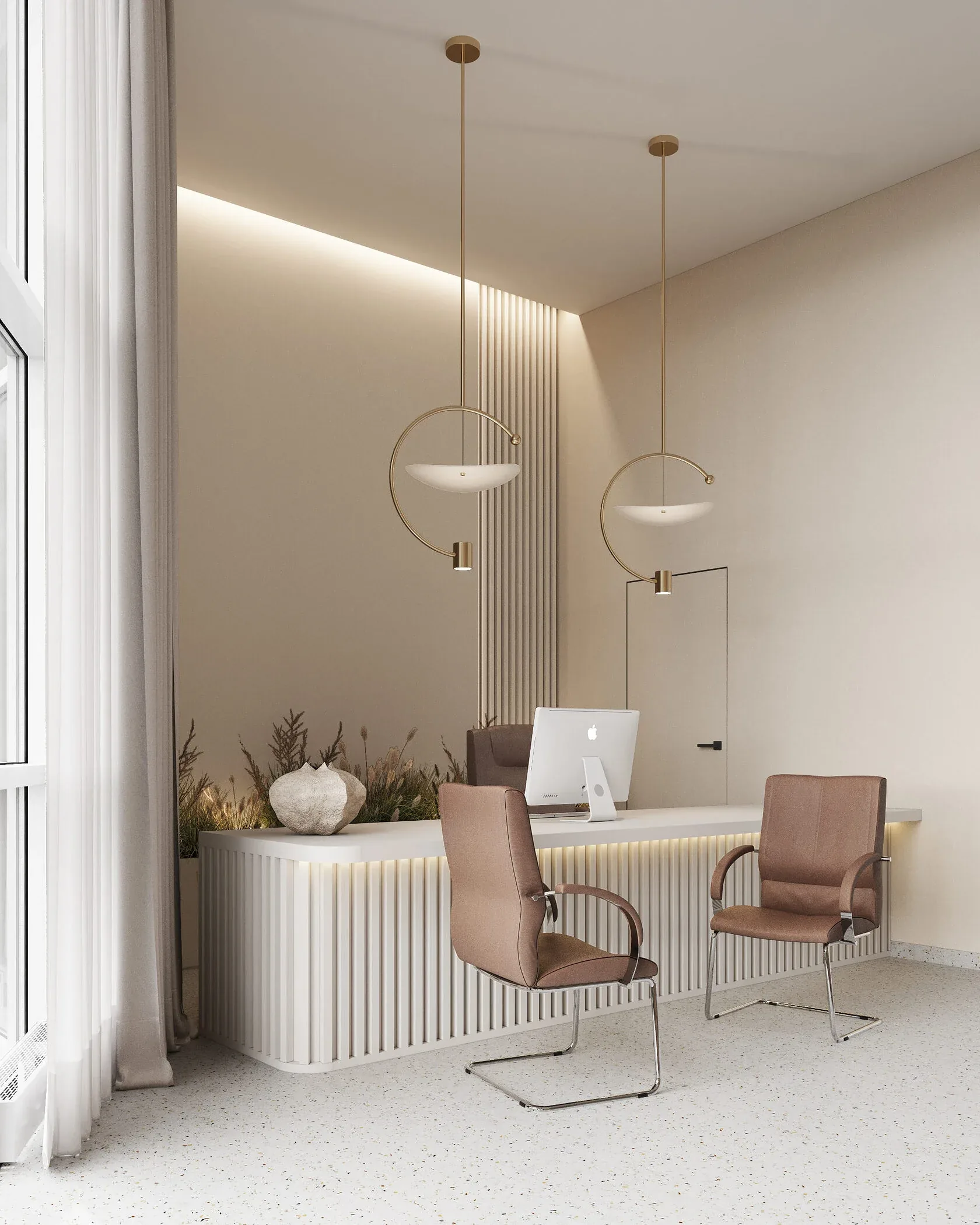 Клиника Екатерининская на Конгрессной, ресепшн, ракурс 3