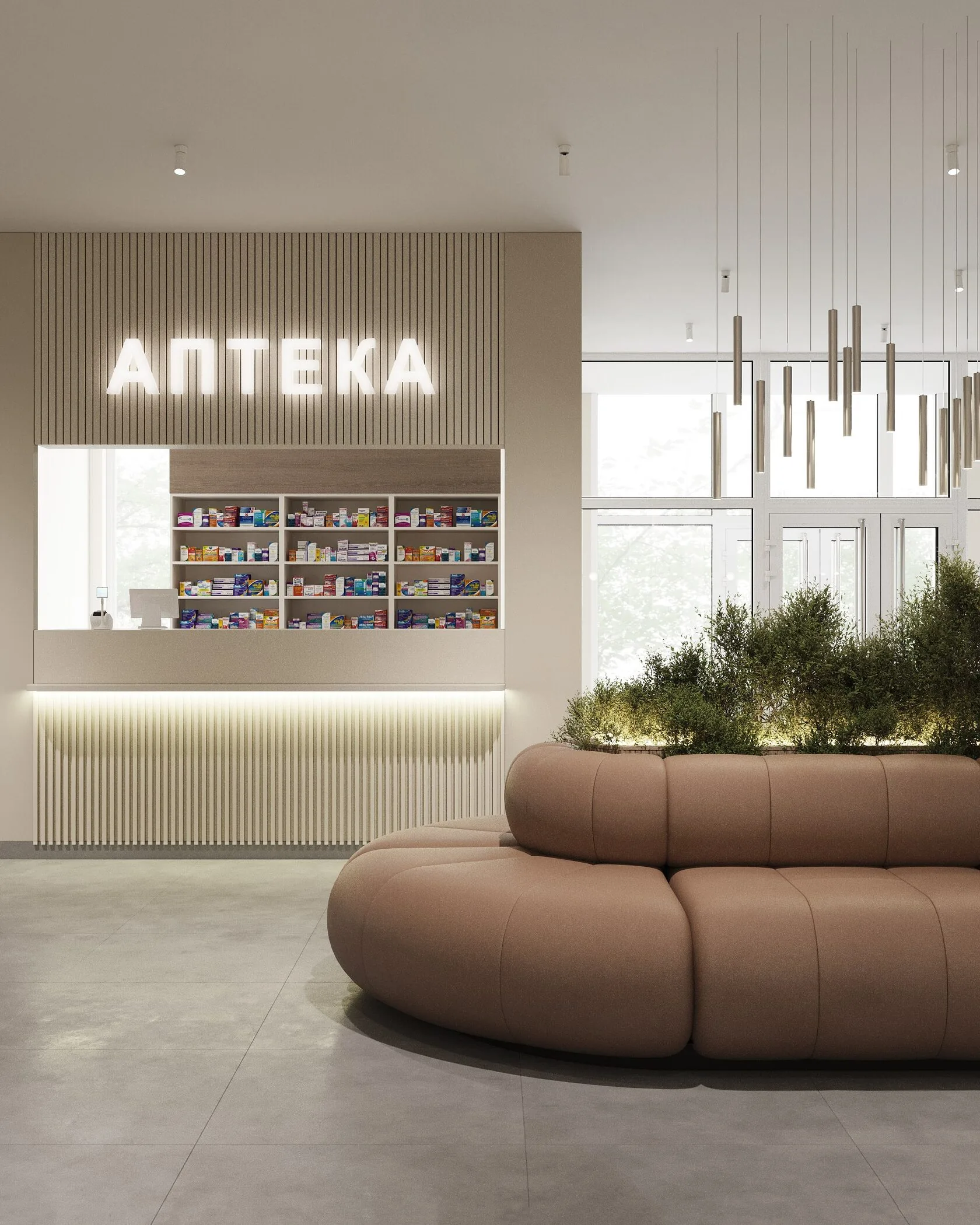 Клиника Екатерининская на Мачуги, зона ресепшн