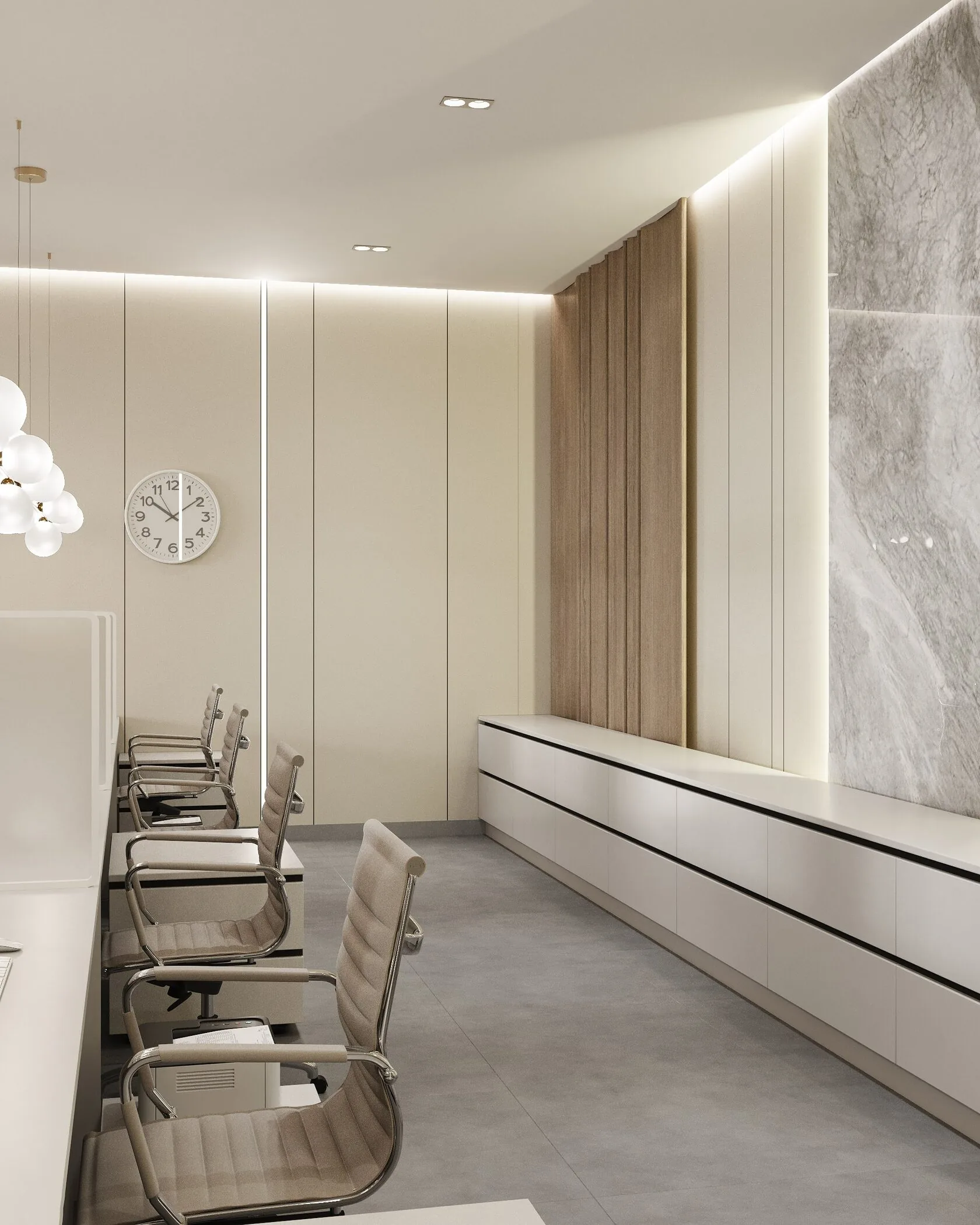 Клиника Екатерининская на Мачуги, зона ресепшн, ракурс 5